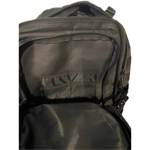 Generic Black Canvas Tactical Backpack - Picture 4 of 5